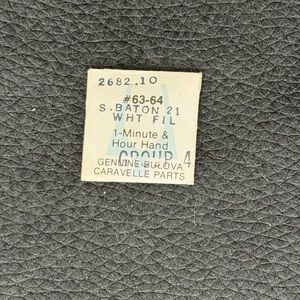 NOS BULOVA/CARAVELLE Part.  Group 4, 2682.19 63-64 S.Baton 21 WHT FIL.